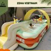 Bể bơi thành cao cho bé 3 tầng hồ phao trẻ em bơm hơi tại nhà chống trượt bền bỉ an toàn cho bé